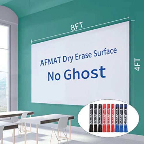 Film tableau blanc autocollant 8 x 4 ft (96×48 in) – Revêtement mural effaçable à sec, pose auto-adhésive