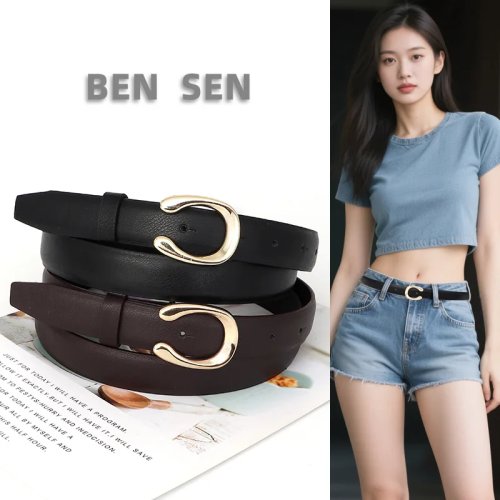 Thắt lưng nữ phong cách Hàn Quốc khóa chữ C — thắt lưng trang trí thời trang cho jeans