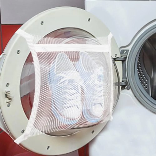Shoe & Laundry Dryer Bag for Washer/Dryer – Mesh shoe & clothing protector with elastic strap to secure to most dryer doors, 15.7×15.7 in (40×40 cm)