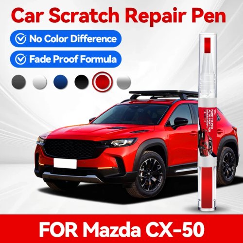 ปากกาลงสีแต่งรอยฮับล้อ Mazda CX-50 2022-2025 (BP) สีดำ สำหรับซ่อมรอยขีดข่วน