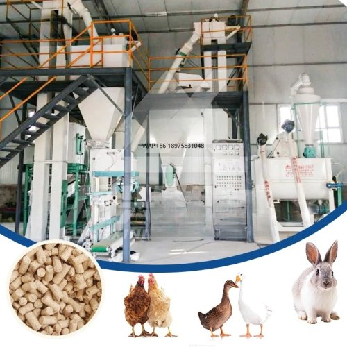 Ligne de production automatique de granulés d'alimentation pour volaille et bétail