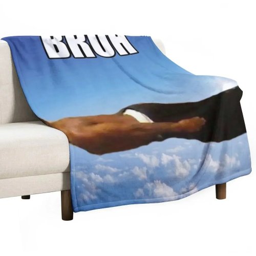 Tapiz / manta 'Bruh Guy' suave para casa y oficina — ideal para aire acondicionado