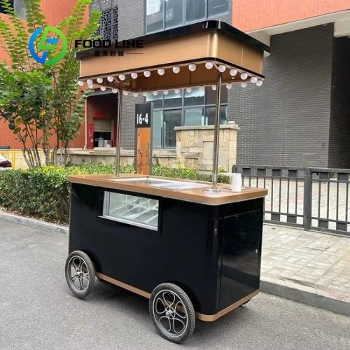 Xe đẩy bán kem tay tùy chỉnh (bán buôn) — Tủ đông trưng bày di động cho gelato và kem que