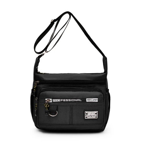 Sac bandoulière Oxford homme, grande contenance, multi-poches, style casual, sac messenger élégant
