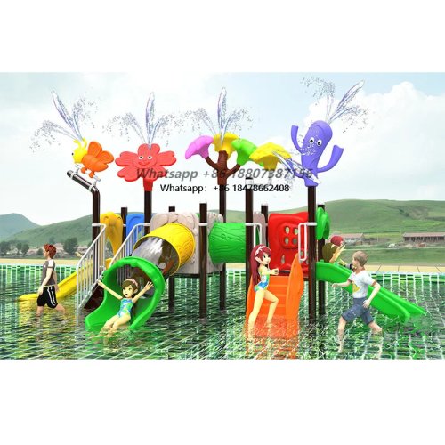 Parque acuático grande para exteriores — área de juegos con agua para niños