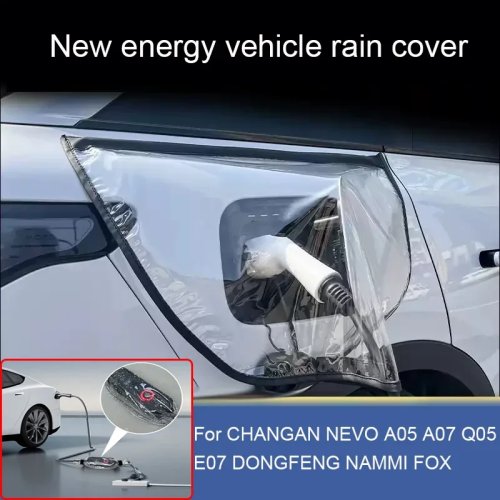 Regenschutz für Ladeanschluss + Aufbewahrungstasche für Ladestecker für Changan NEVO / A05 / A07 / Q05 / E07 / Dongfeng NAMMI FOX
