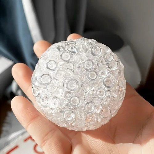 スクイッシュもちボール 抗ストレス – 超やわらかい 氷ビーズ入り スローバウンドの押すおもちゃ、リラックス・不安軽減用のギフトに