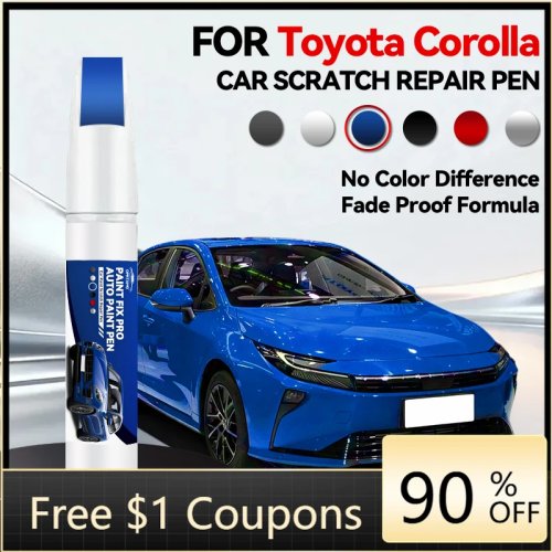 Caneta de retoque de tinta para Toyota Corolla (1979–2025, E110/E120/E130/E160/E210) — Reparador de riscos