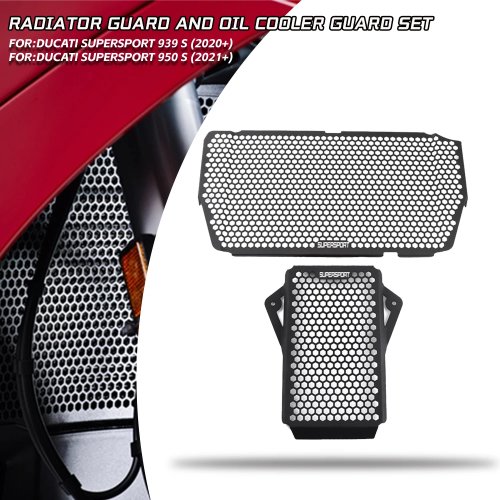 Griglia protettiva radiatore e protezione olio per Ducati SuperSport 939S/939 (2017-2020) e 950S/950 (2022)