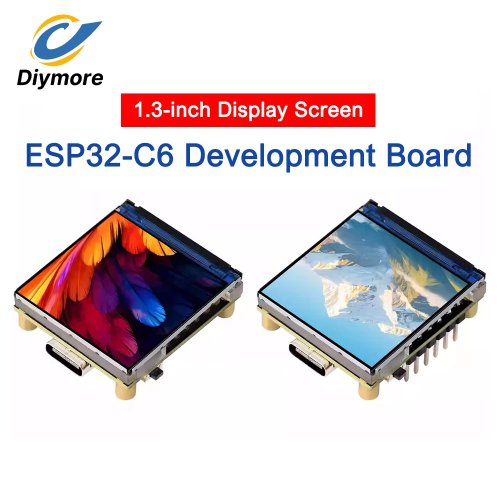 บอร์ดพัฒนา ESP32-C6 พร้อมจอ LCD 1.3 นิ้ว (240×240), Wi‑Fi 6, BLE 5, MCU หนึ่งคอร์ประหยัดพลังงาน สำหรับ AIoT และสมาร์ทโฮม