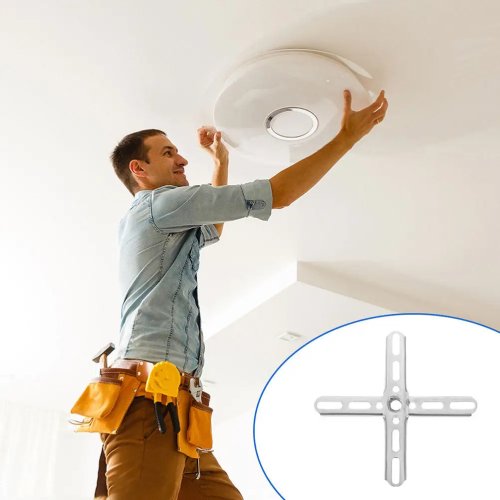 Universal cross-shaped metal mounting plate — ceiling light / crystal chandelier hanging kit