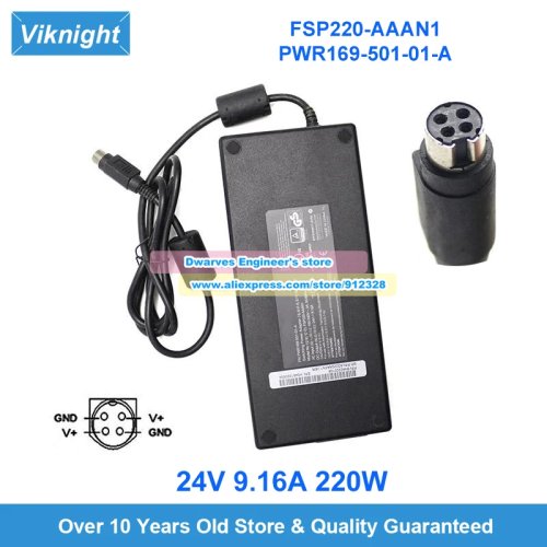 Adaptador de corriente FSP220-AAAN1 24 V 9,16 A 220 W para Verifone PWR169-501-01-A (AD220AAAN1-VER)