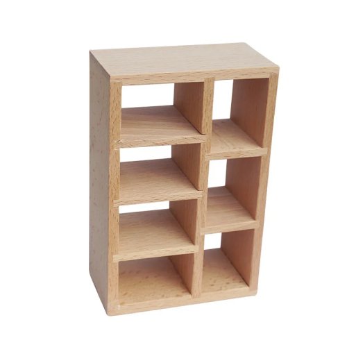 Kệ sách gỗ mini tỉ lệ 1:12 cho nhà búp bê - Nội thất phòng khách/ phòng làm việc