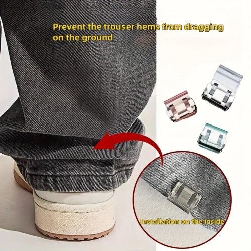 Clips invisibles para dobladillo de pantalón sin coser (2/4/6 uds) – sujetadores antideslizantes para acortar y fijar el bajo