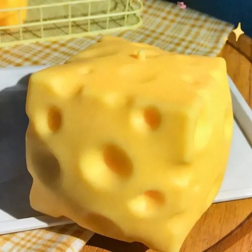 Сквиши «Квадратный сыр» — мягкая сенсорная антистресс‑игрушка с медленным восстановлением формы, подарок для вечеринок