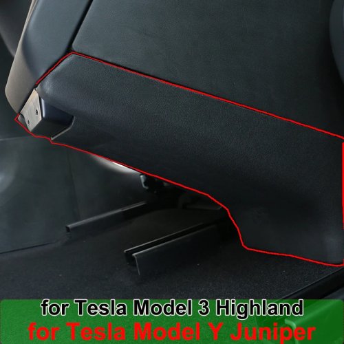 테슬라 Model Y (2026) 뒷좌석 암레스트 킥방지 패널 커버 TPE — 아이 발길질·오염 방지, Model 3 Highland 호환