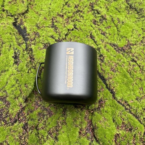 كوب قهوة NBHD من فولاذ مقاوم للصدأ 304 بجدار مزدوج ومقبض - كوب معزول للتخييم والنشاطات الخارجية