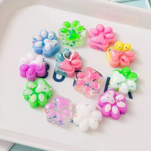 5pcs Mini Cute Cat Paw Plush Stress Toys – Colorful pinch/claw squeeze party favors for Halloween & Christmas