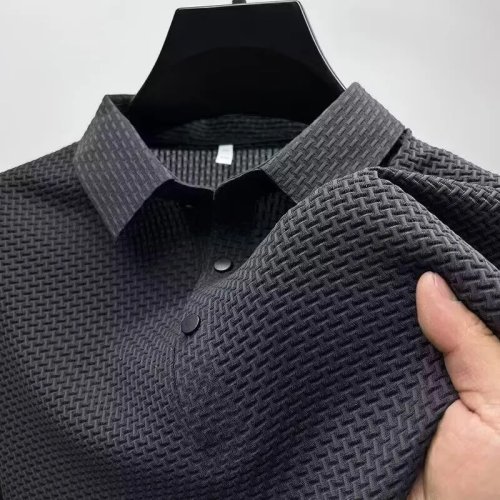 Polo homme manches courtes respirant – top business casual d'été, uni ou imprimé floral