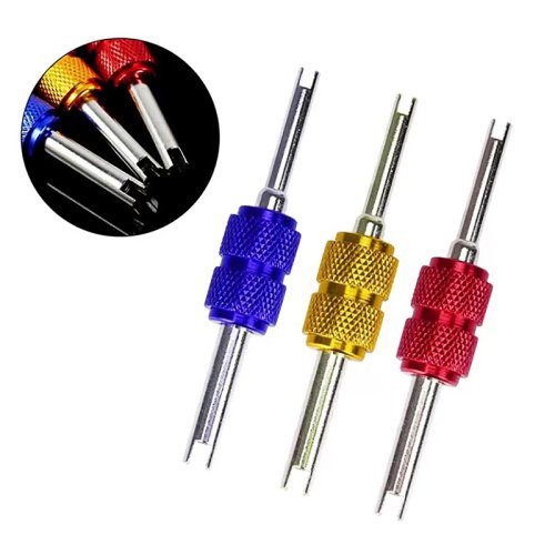 Extractor de núcleo de válvula universal y destornillador para vástago de válvula — herramienta 2 en 1 para coche