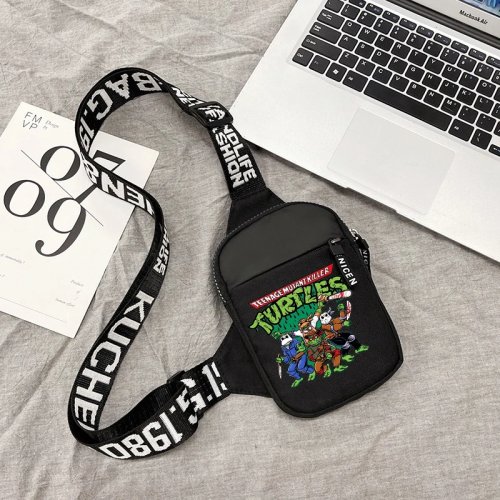 Tas Selempang Teenage Mutant Ninja Turtles dari Poliester — Tas Dada/Selempang Pria untuk Travel, Sport & Santai, Hadiah