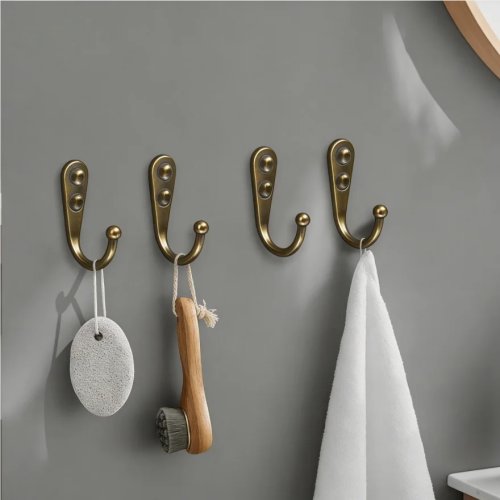 Bronze Wall-Mounted Key & Coat Hook with Stainless Steel Screws — Utility Hanger for Keys, Hats, Cups, Coats, Pictures