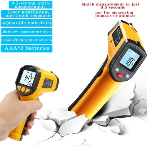 TS380/TS600 Infrarot-Thermometer berührungslos, Handgerät — hochpräzises digitales Temperaturmessgerät für Industrie