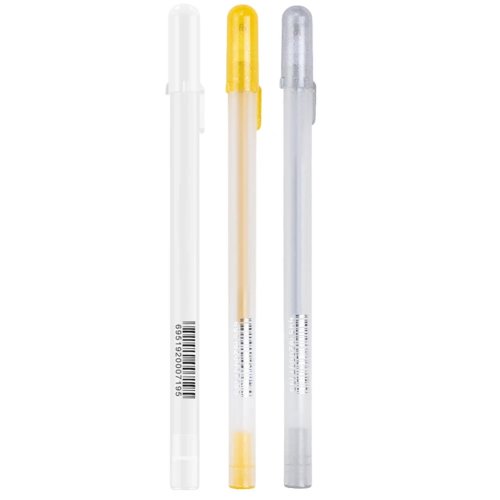 Stylo gel fineliner pointe fine — encre foncée, trait net et lisse, corps argenté, emballage pratique