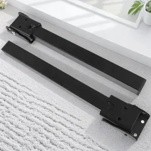 2 unidades Patas plegables metálicas para sofá cama - soportes resistentes y ajustables con bisagra elástica, para uso doméstico (DIY)