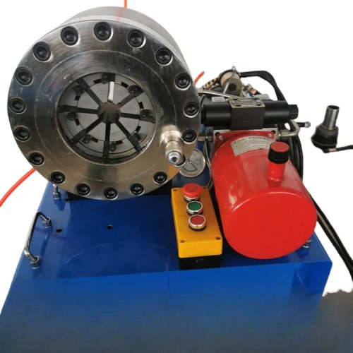 Máy ép ống thủy lực tự động 12V/24V gắn trên xe, cho ống cao su