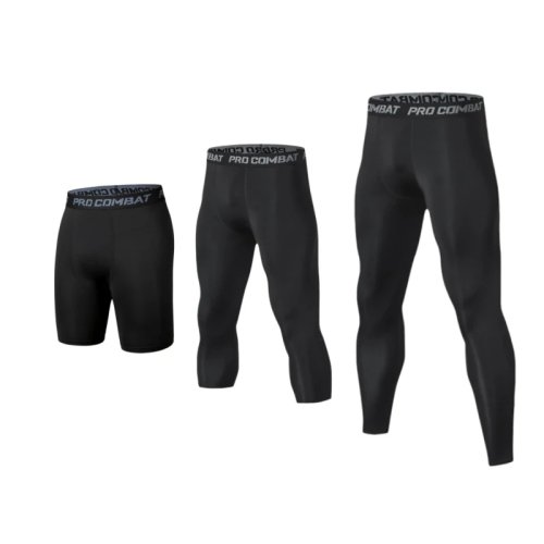 Mallas compresivas para hombre — Leggings deportivos transpirables, base layer para running y entrenamiento