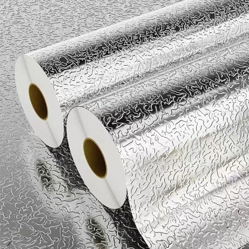 Ölbeständiger Aluminiumfolie-Wandaufkleber für die Küche – dick, selbstklebend und wasserdicht für Herd, Arbeitsplatte und Schränke