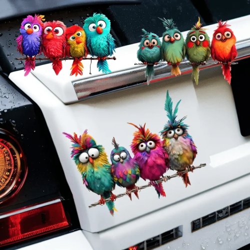 Pegatinas para coche personalizables estilo cómic — creativas, impermeables y duraderas