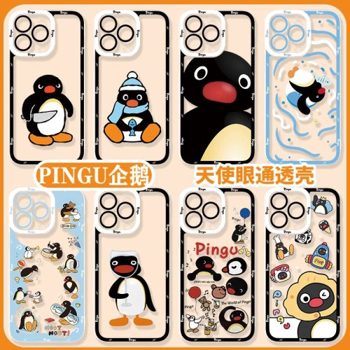 เคสใส Pingu ลายเพนกวินน่ารัก สำหรับ iPhone 17/16/15/14/13/12/11/XS/XR/Pro/Max/Plus/Air/Mini
