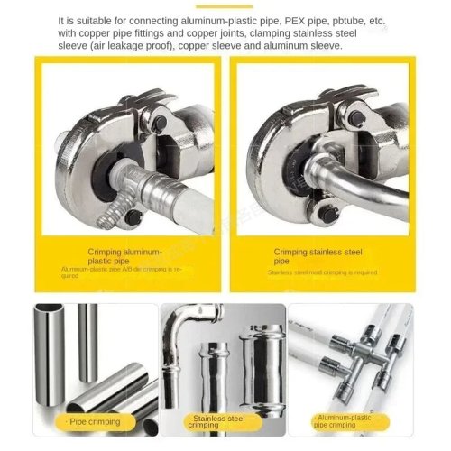 Hydraulic Stainless Steel PEX Pipe Crimping Tool CW-1632 for Alu-Plastic Pipes