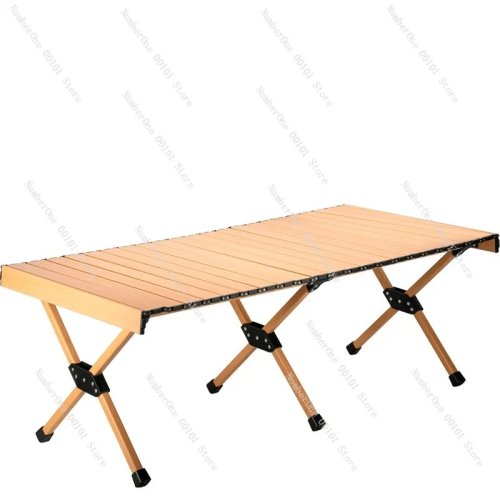 Faltbarer Roll-Up Campingtisch, Aluminium, leicht — Klapptisch für Picknick, Grill & Marktstand
