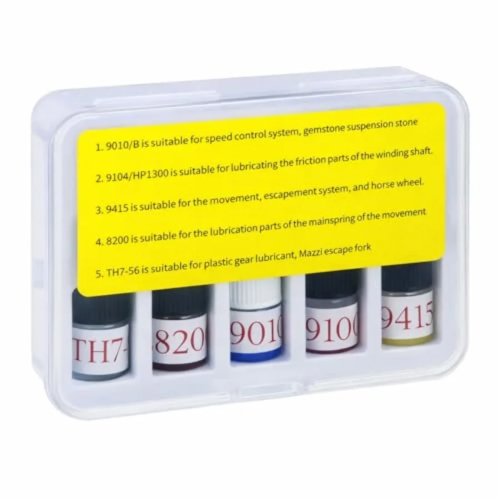 5er-Set Uhrenöl (synthetisch) — Schmiermittel für Uhrwerk, Pflege- und Reparaturzubehör für Uhrmacher