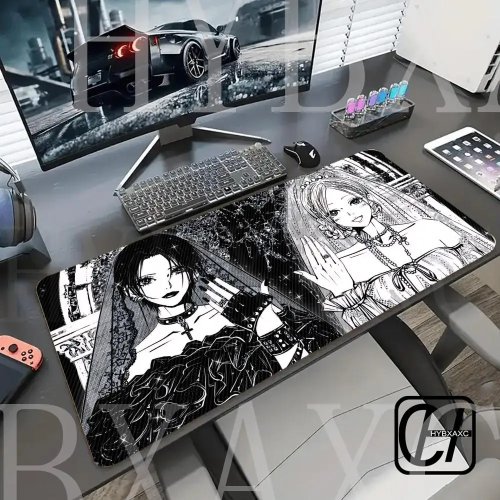 HYBXAXC XXL Lót chuột Anime "NANA Smoke" HD – Miếng lót bàn mở rộng cỡ lớn cho bàn phím và chuột, họa tiết dễ thương