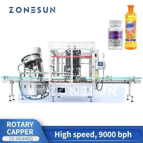Zonesun ZS-XG440Q 高速ロータリー自動ネジ式キャッピングマシン（タレット式）