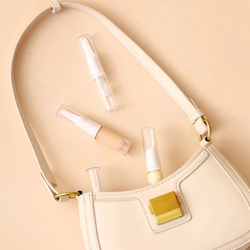 Flacone airless 5 ml trasparente con pompa — Ricaricabile, dispenser da viaggio per crema contorno occhi, siero e cosmetici