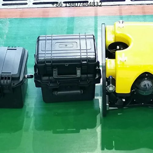 ROV portátil E-100 para operaciones marinas — lastre 20 kg y cable de flotabilidad neutra