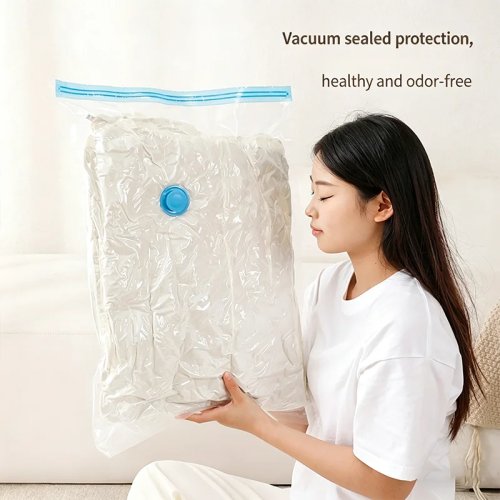 Bolsas de compresión al vacío gruesas y transparentes para edredones y ropa — bolsa de almacenamiento para el hogar