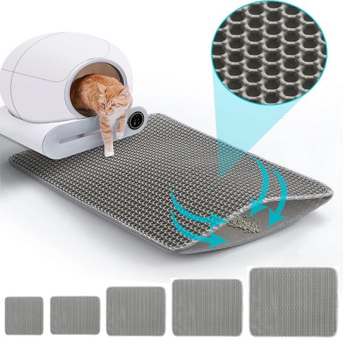 Large Waterproof Cat Litter Mat – Double-Layer Non-Slip Litter-Trapping Pad