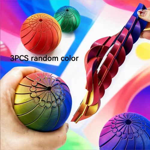 1 buah warna acak – Bola slime 3D cetak, mainan squishy anti-stres untuk dekorasi rumah & hadiah ulang tahun/liburan