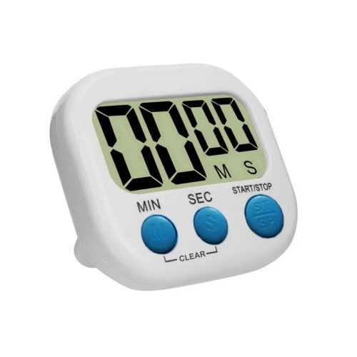 Temporizador de cocina digital LCD magnético — pantalla grande, cuenta atrás/cronómetro, alarma potente