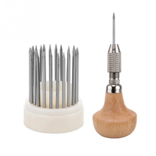 Bộ dụng cụ làm hạt 23 món (1–23 mm) có tay cầm gỗ — dụng cụ làm trang sức
