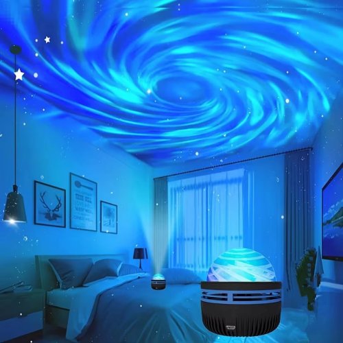 LED Galaxy-Projektor Nachtlicht – bunte Sternenhimmel-Lampe für Schlafzimmer, Kinderzimmer und Party