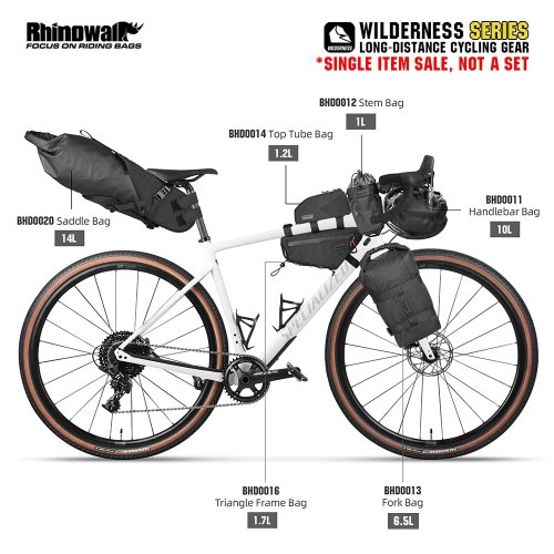 Sac vélo Rhinowalk pour longues distances — sac cadre/guidon/selle type sacoche, 1 article