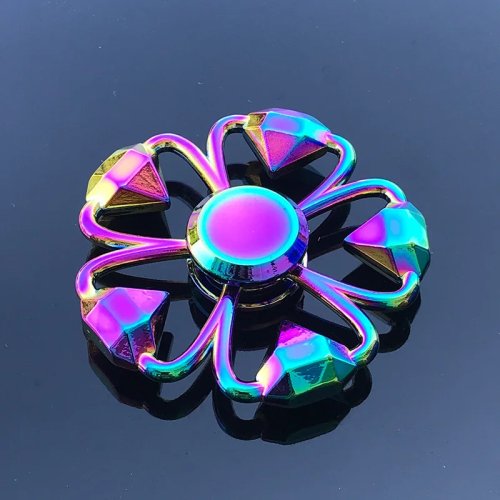 Rainbow Metal Fingertip Fidget Spinner – High-Speed Gyro Toy for Stress Relief & ADHD Focus | Gift for Kids & Adults (Birthday, Christmas)