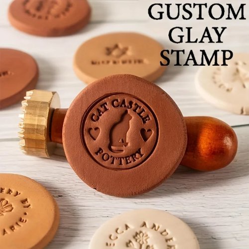 Sello personalizado para alfarería y arcilla — Sello cerámico/jabón para barro y polymer, regalo para alfareros